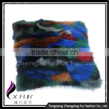 CX-D-55 Genuine Fox Fur Wholesale Custom Colorful Latest Design Cushion Cover photo-2