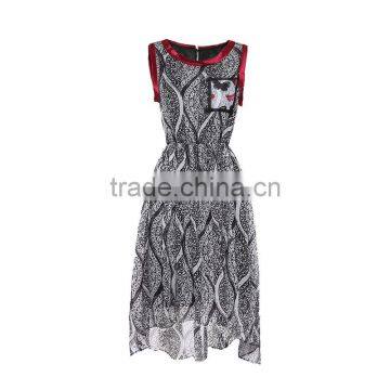 Maxnegio Long Dress Chiffon New Style Irregular Hem Chiffon Beach Dress photo-5