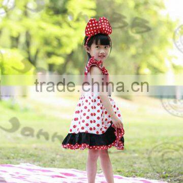 Newborn Girl Red Polka Dots Fall Christmas Outfits photo-3