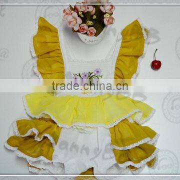 handmade baby romper cotton embroidery romper boutique infant romper