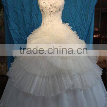 Straplessdraggle Tail Gorgeous 2014 Fashion Wedding Dress