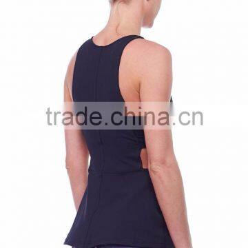 Factory Directly Slim Fit Cotton Plain Black Wholesale Tank Top Womens Tops Clothing photo-3
