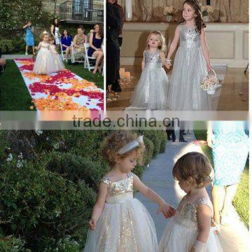 Flower Girls Sequins Tutu Dress Kids Long Birthday Party Dress photo-6