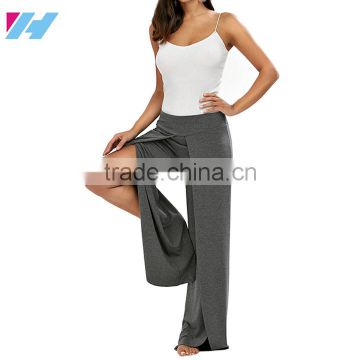 yihao OEM Yoga pants ladies high waist Yogo sports trousers women casual Wide leg pants Sweat trousers