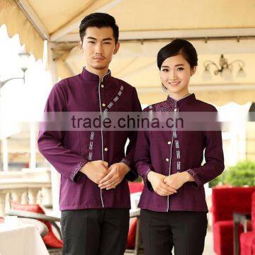 Custom Factory Wholesale International Hotel Lady Uniforms ,nice Design Man Catering Uniforms in Los Angeles photo-3