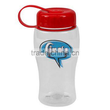 USA Made 18 oz Transparent Sports Bottle With Tethered Lid - BPA/BPS-free, FDA Compliant and Comes With Your Logo photo-3