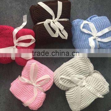 Free Shipping Soft Short Crochet Newborn Photography Props Newborn Baby Photo Prop Crochet Blanket (100*110cm) photo-2