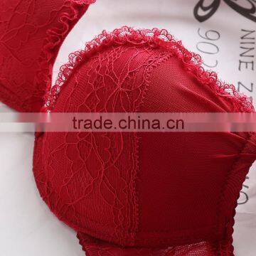 Hot Sale Black With Red Color Ladies Sexy Net Bra Sets Sexy Bra Panty Set photo-6