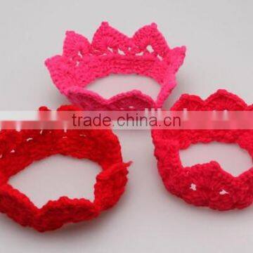 Crown Design Baby Crochet Headband, Knitting Crown Baby Headband