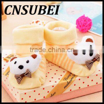 Wholesale Cute Cartoon Baby Anti-slip Socks Newborn Baby Three Dimensional Doll Cotton Tube Socks photo-2