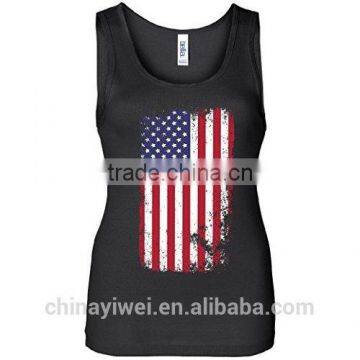 Women's Tank Top USA Grunge Vintage American Flag Singlet Wholesale