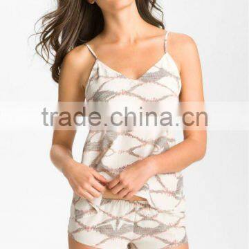 100% silk camisole and shorts pajamas