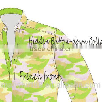 Designer Custom Half Placket Camo Shirt photo-4