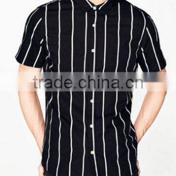 Stripe printed poplin shirt