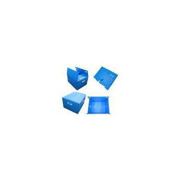 Blue Non - Toxic Folding Plastic Corrugated Plastic Boxes With Thickeness 2-6mm