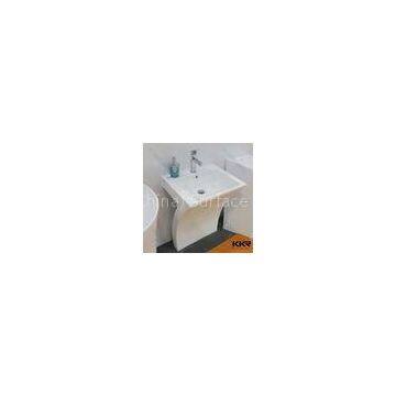 small white wall mounted Solid Surface Basin / Bathroom Wash Sink OEM
