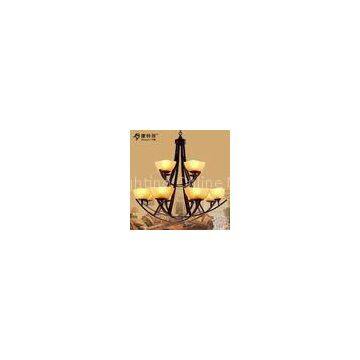 12 Light Wrought Iron Modern Chandelier Lighting with Chain , Simple Style 89cm Height