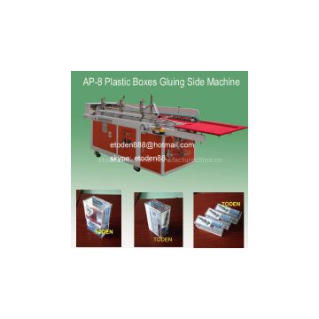 plastic pet boxes folding and gluing machine