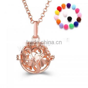 brass Pregnant Ball Locket Sweater Necklace Sponge hot sale in 2017