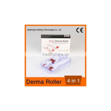 New arrival 4 in 1 derma roller set with 3 separate heads 300/720/1200 needles