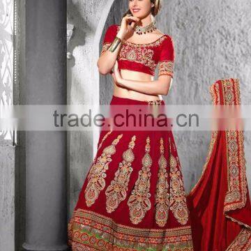 Contemporary Maroon color Velvet Lehenga Choli