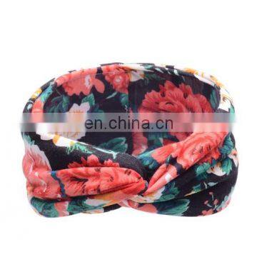 Baby Flower Headbands Top Knotted Head Wrap Twisted Headband Bandanna Head Wrap For Baby Shower Gift
