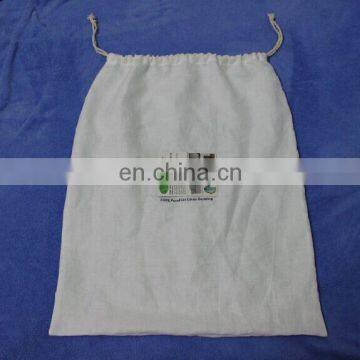 printing linen packing bag with cotton rope drawstring