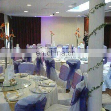 Newest Style Chiffon Ruffled Wedding Chair Cover Sash With Hood photo-4