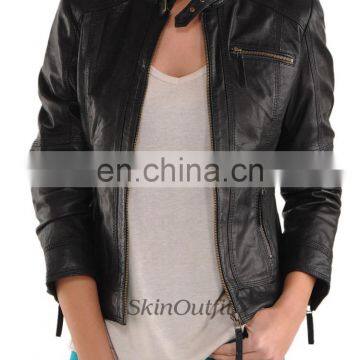 Genuine Sheepskin Leather Jacket for women