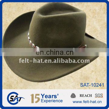 100% wool felt cowboy hat stesten hat