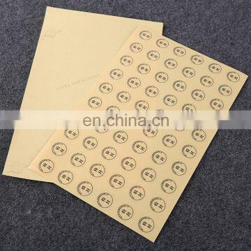 Customized Transparent Kraft Paper Color Printing Logo Self Adhesive Stickers,Check Seal Logo Printing Label photo-3