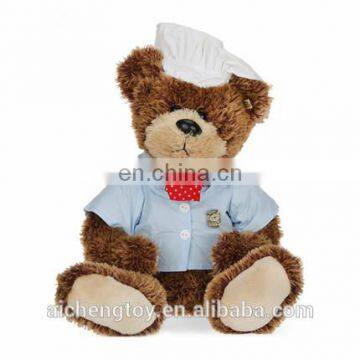 custom exquisite collection chef teddy bear plush toy with red tie