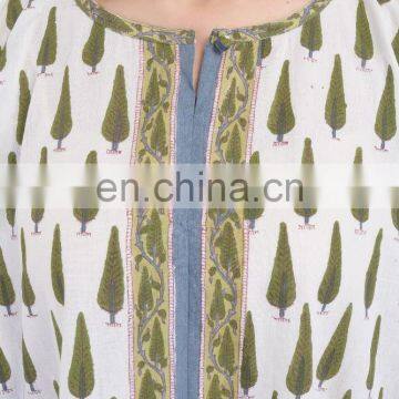 Hippie Boho Designer Long Dress Block Printed Tunic Wholesaler photo-5