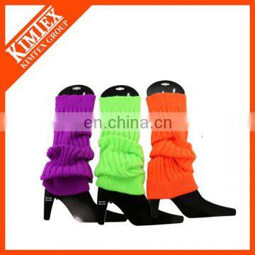 Wholesale custom knit acrylic women's leg warmer