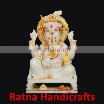 Ganesh Figurine Marble Statue D022