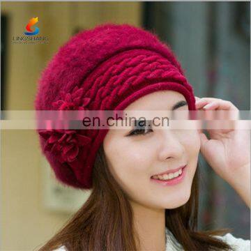 Lingshang Different Colours 100% Acrylic Knitted Beanie Hat Made In China