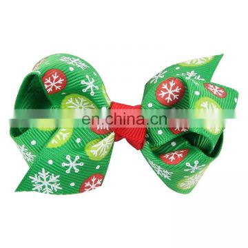 Christmas gift ,8 in 1 Christmas Ornaments Butterfly Knot Colorful Ribbon Hairpin Set