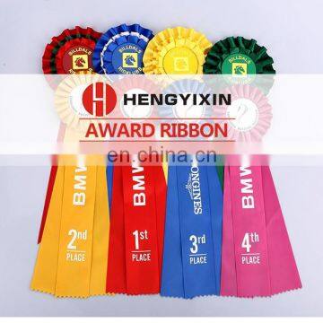 Profession supplier horse race award ribbon rosette ,horse sport flower ribbon rosette