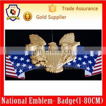 LOW MOQ bulk gold eagle badge& emblems, usa military badges (HH-emblem-106)