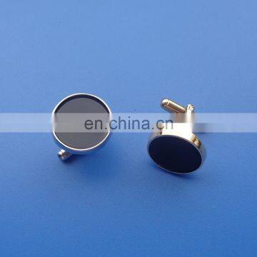 High quality silver customized blank logo metal cufflink