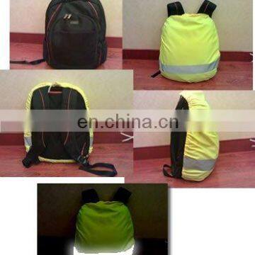 reflective backpack cover with high viz reflex tape