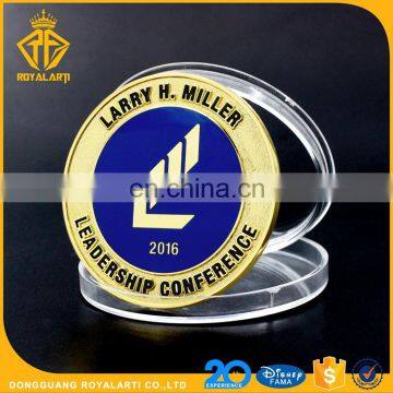 Custom Leadership Conference Souvenir Coin in Gold Finish