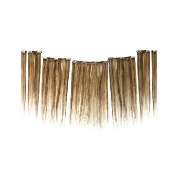  8A 9A 10A  Blonde Synthetic Double Layers Hair Extensions