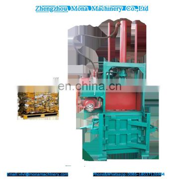 vertical hydraulic waste cardboard used clothing baling machine