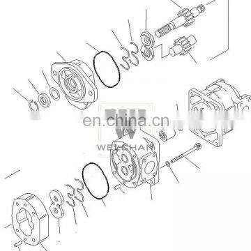 Hydraulic Pilot Gear Pump 705-51-20180 Loader Double Pump WA150-1C Oil Gear Pump Assy