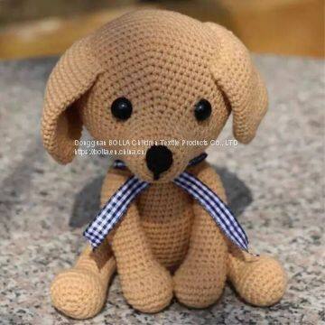 Wholesales Baby Crochet Aaimal Toys 100% Handmade Knitted Bunny Dog Bear Toy photo-2