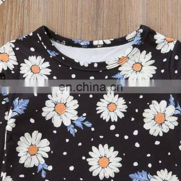 New Fashion Toddler Kid Baby Girl Long Sleeve Flower Top Tutu Skirt Outfit Clothing Set Sunflower Clothes photo-4