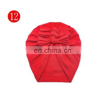 INS Fashion Baby Girls Turban Hat Triple Bows Headwrap Soft Cotton Bowknot Baby Turban With Three Knot Bows photo-7