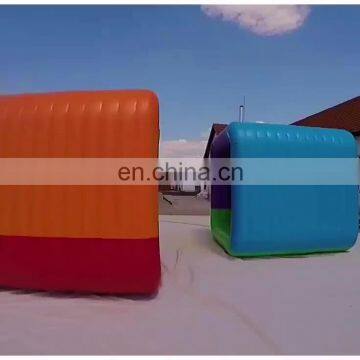 china commercial cheap price inflatable square flip it team game for sale