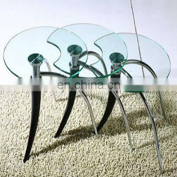 curved glass cooffe table